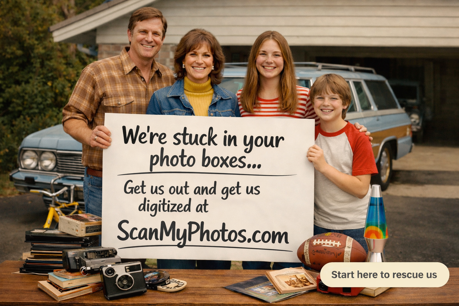 Rescue your old photos. Get them digitized to save and share. 