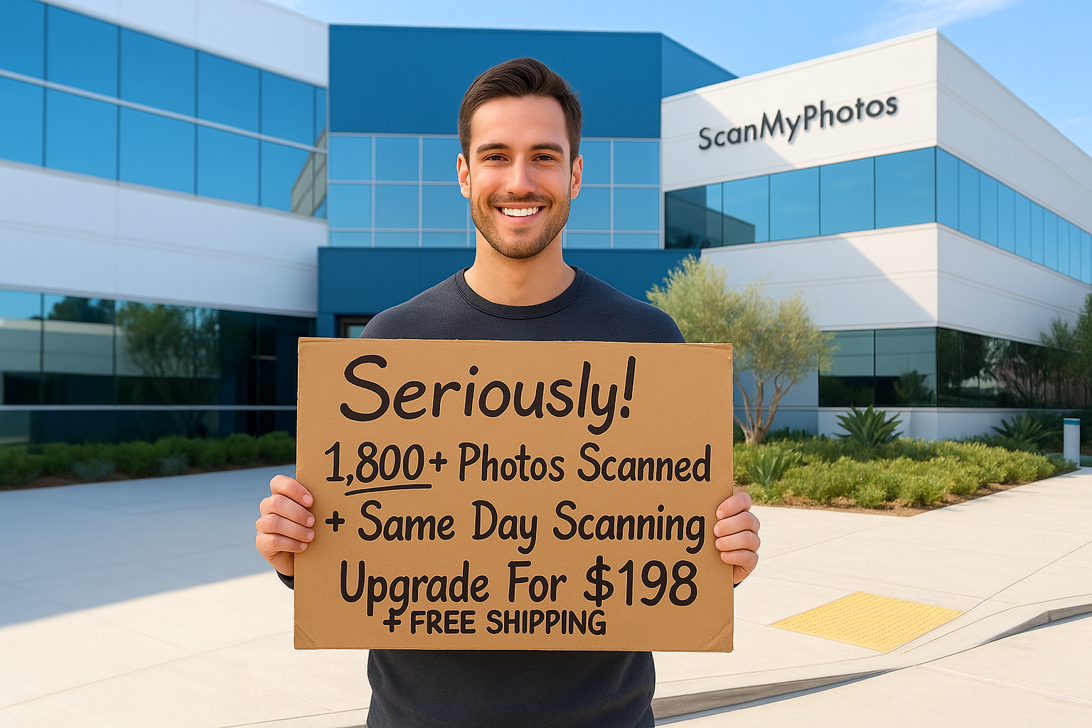 Cyber Week of savings. free upgrade to same day scanning. free shipping and scanning 1,800+ pictures for $198