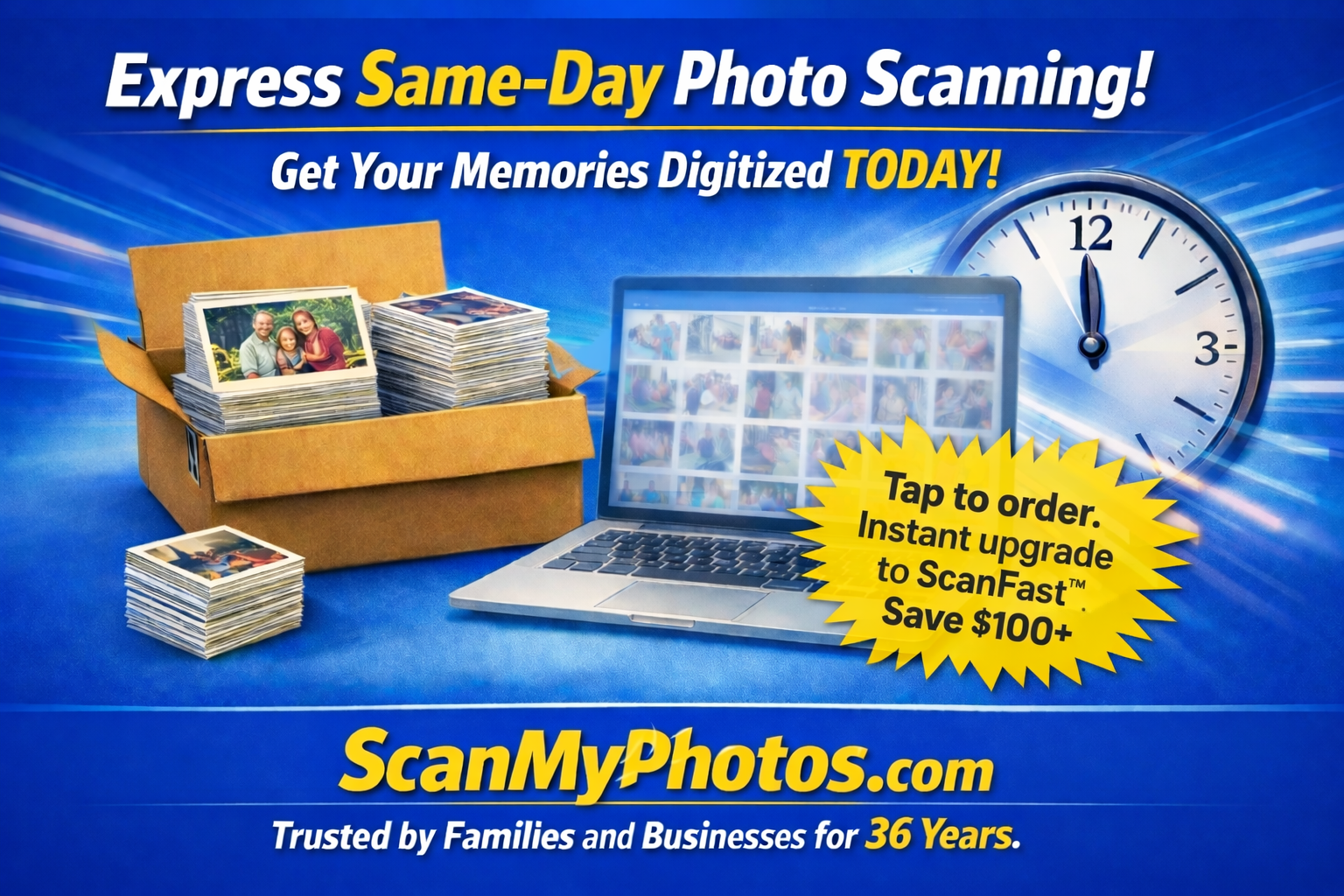 Free same day scanning upgrade today.