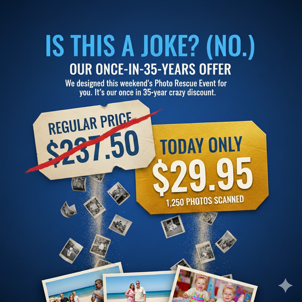 get 1,250 pictures scanned for $29.95