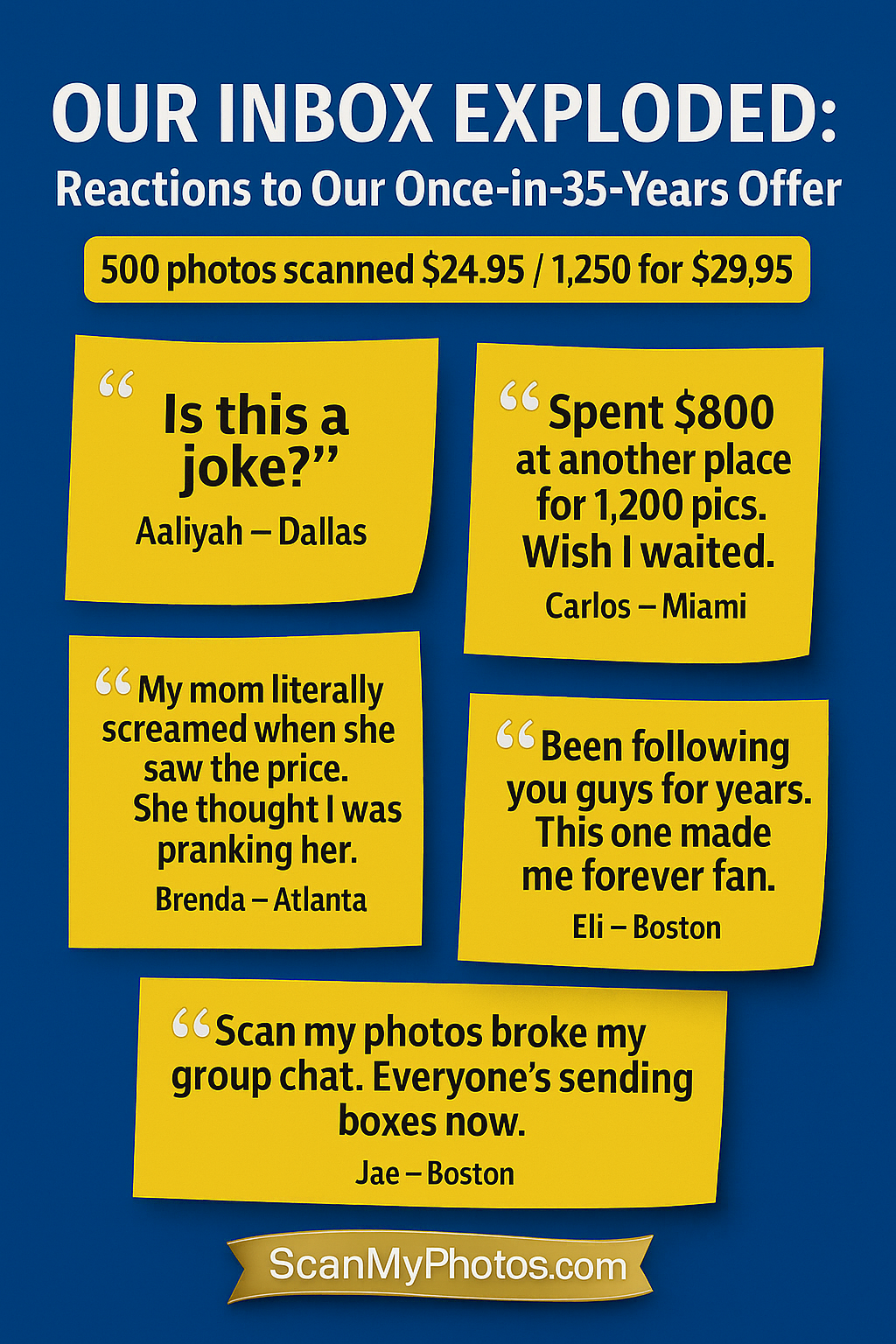 how to save money digitizing your pictures at ScanMyPhotos