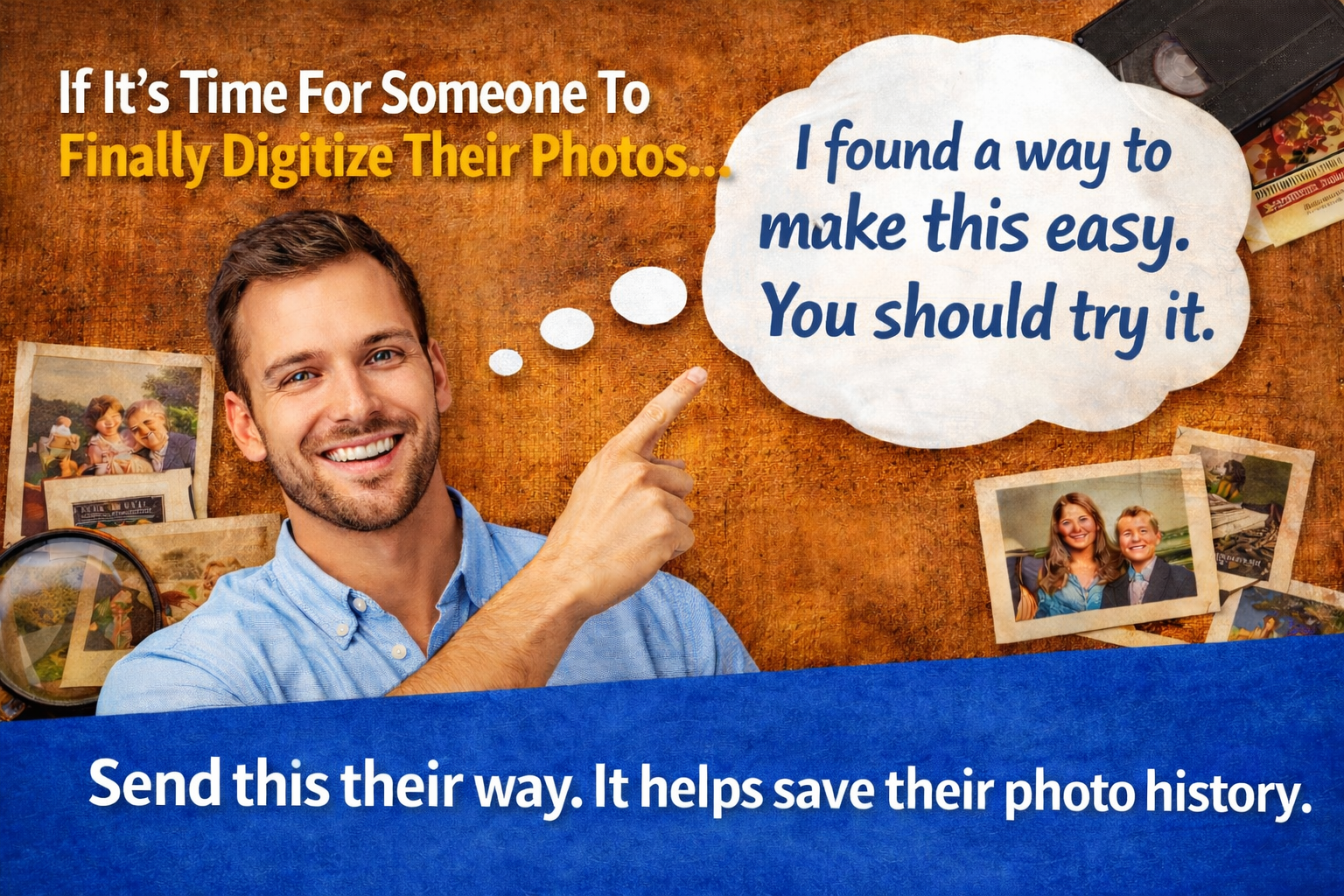 Refer everyone to get their pictures scanned.