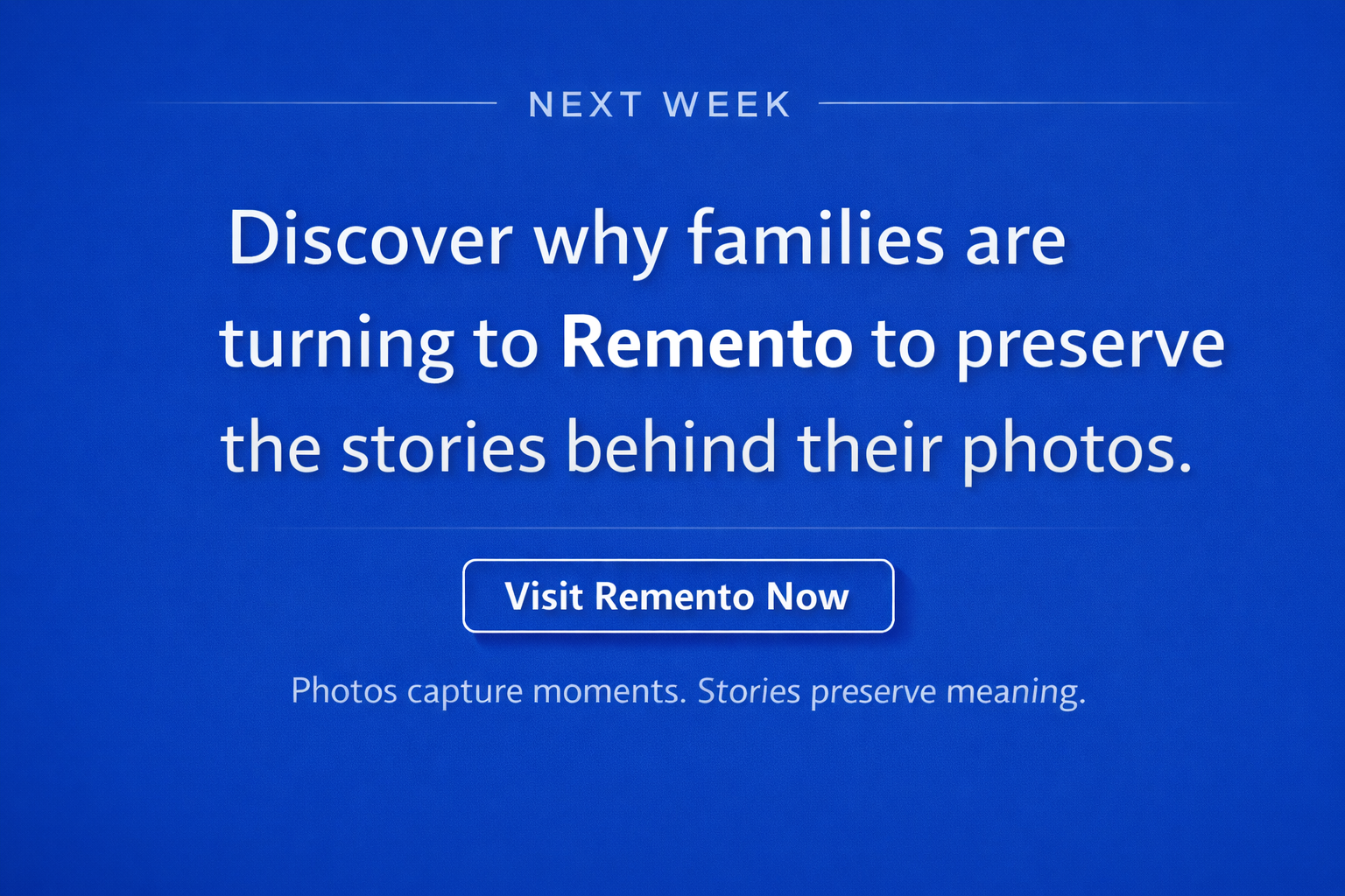 Remento helps families record loved ones’ stories through guided prompts and turns their spoken memories into beautifully written keepsake books, a concept popularized after its appearance on Shark Tank.