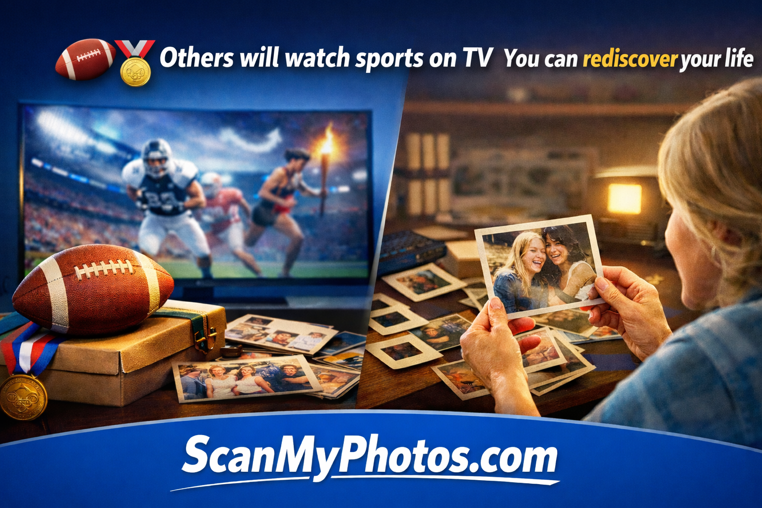 Watch your own photo history after scanning on your TV 