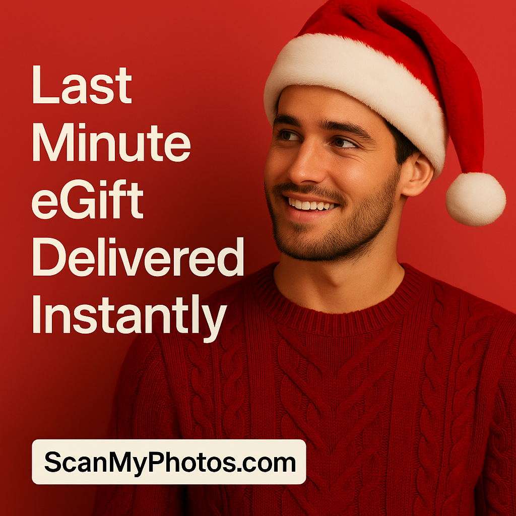 Best holiday gift to digitize pictures with eGift cards from ScanMyPhotos.
