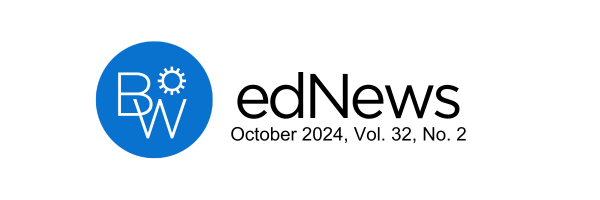 Bright Works logo with gear next to edNews, October 2024, Vol. 32, No. 2