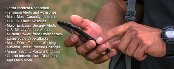 Homeland Security Threat and Incident Notification via Your Mobile Device