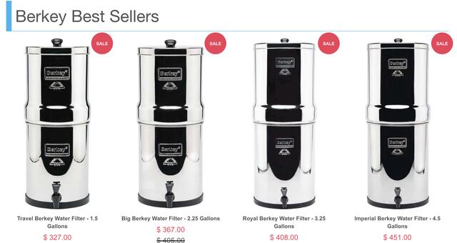 Berkey Water Filter Systems