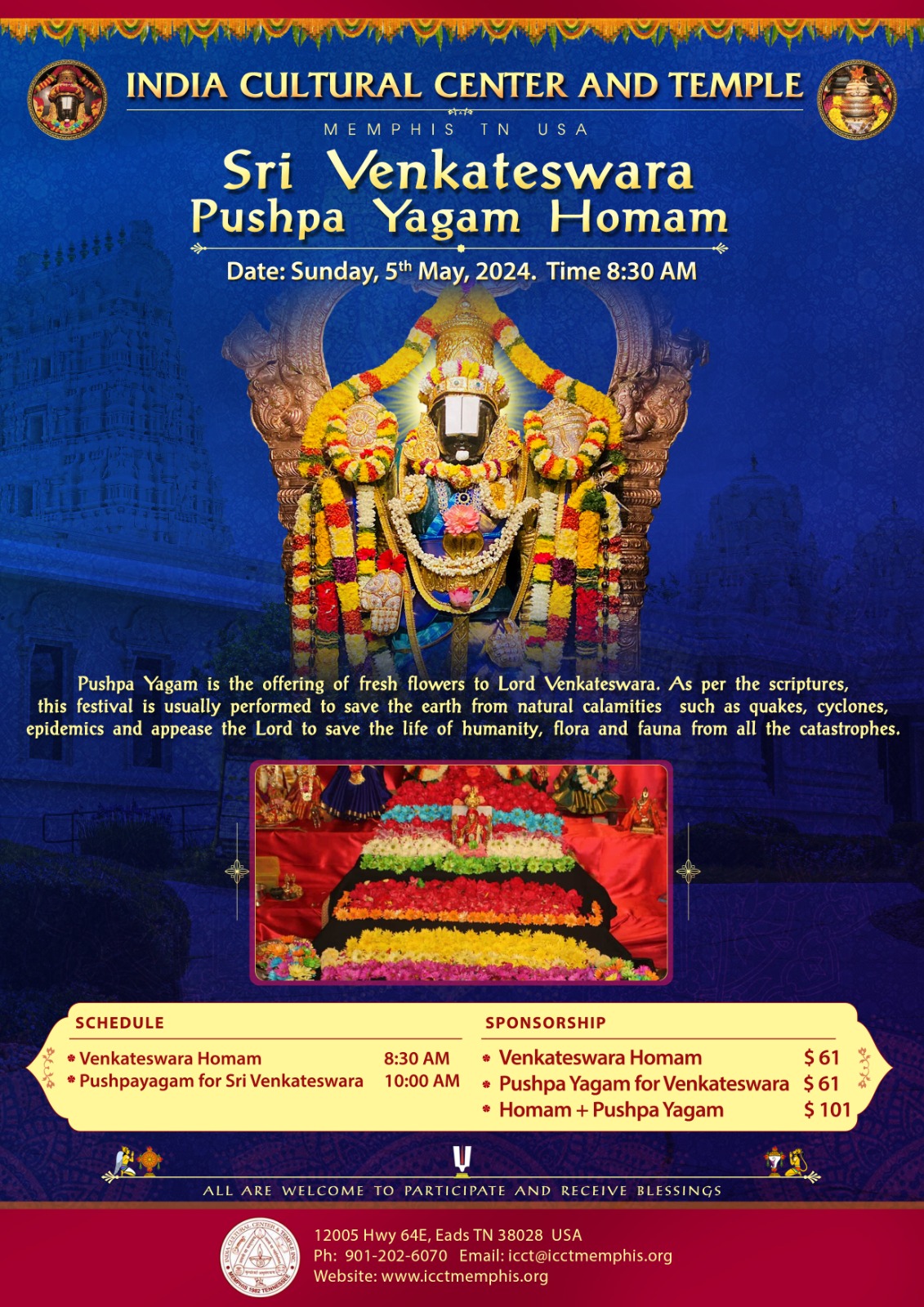 Sri Venkateswara Puspha Yagam Homam