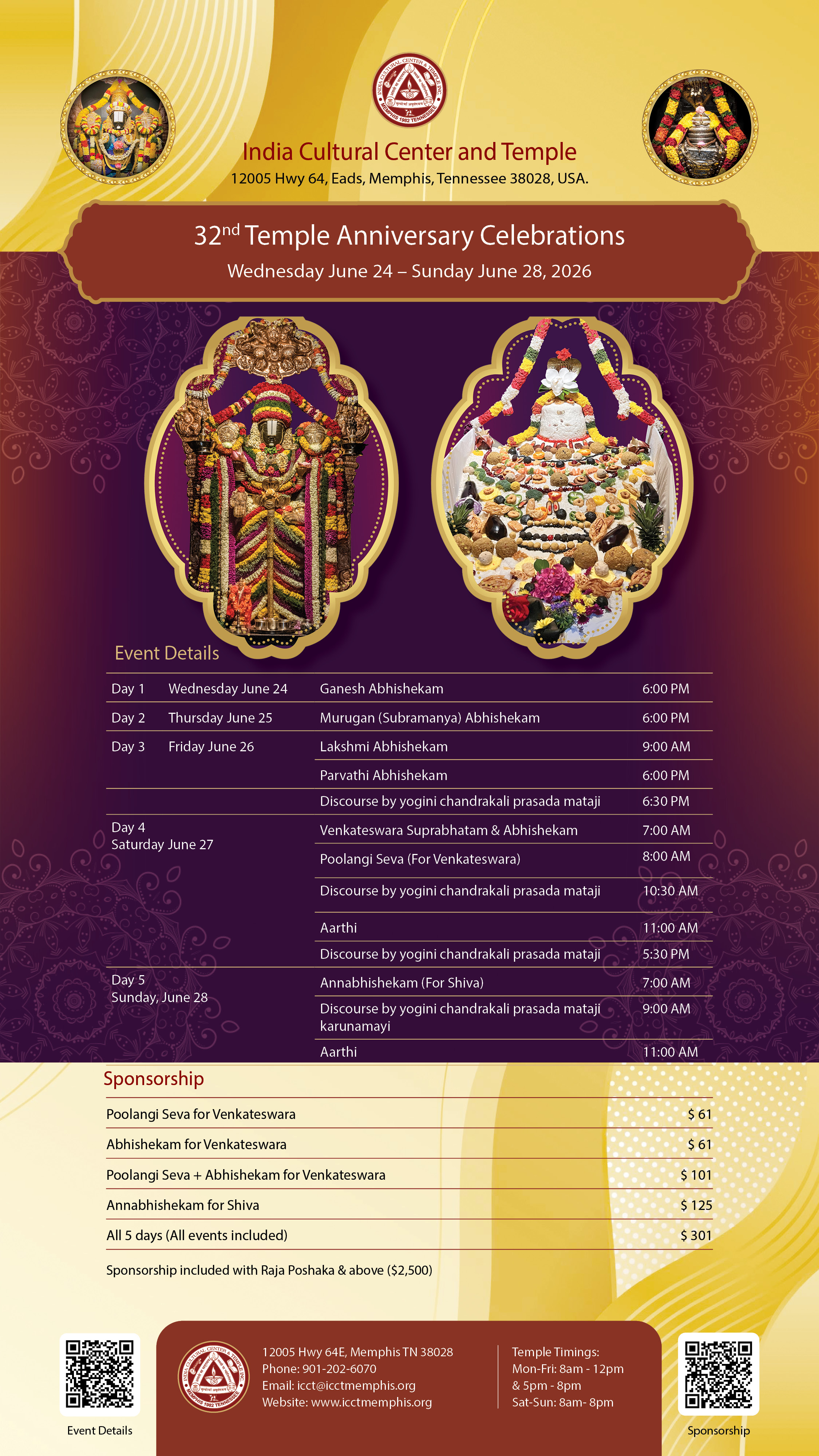 31st Temple Anniversary Celebrations