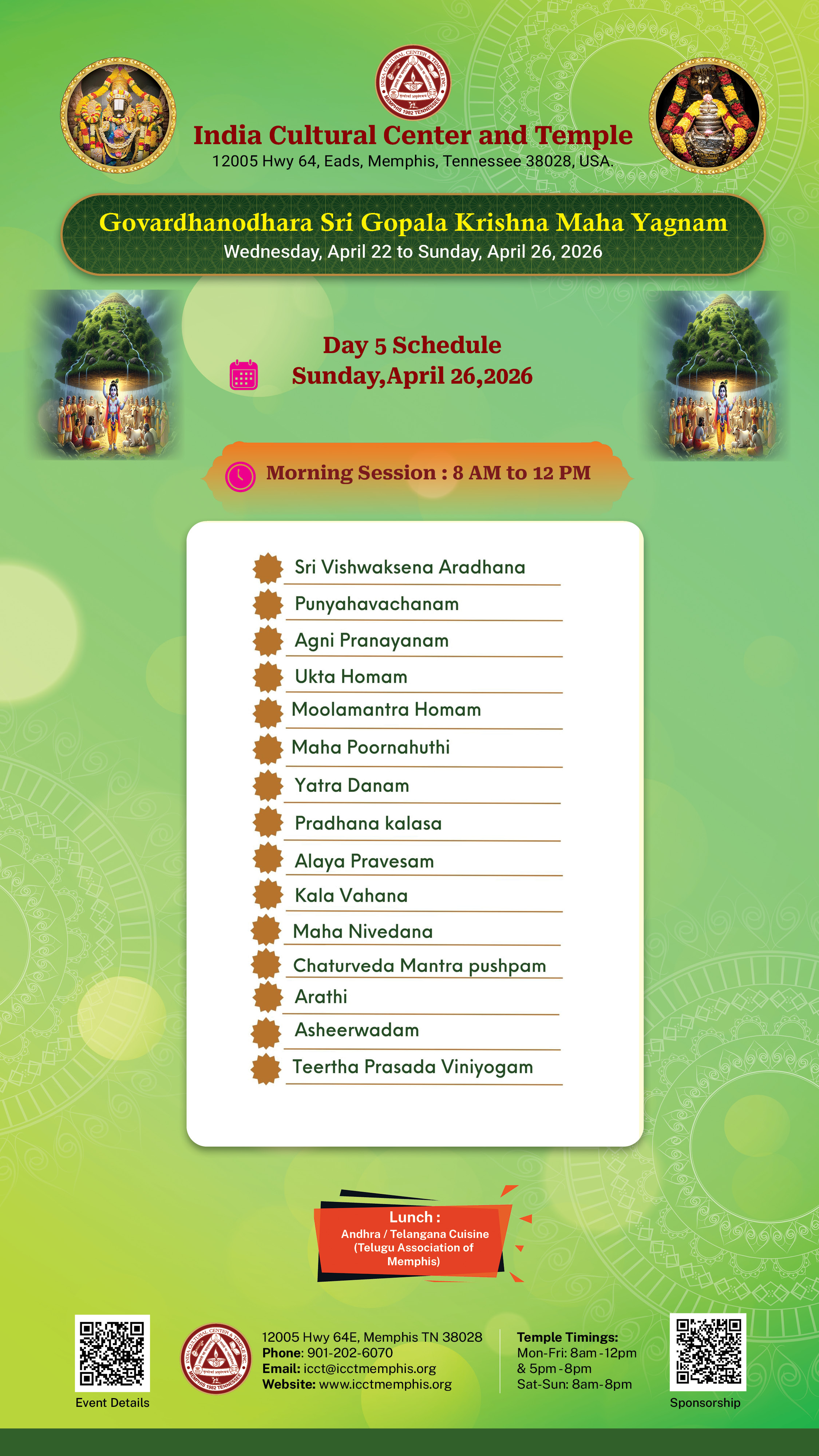 Sri Lakshmi Hayagreeva Sahitha Apadoddharka Ramatharaka Maha Yagnam 2024