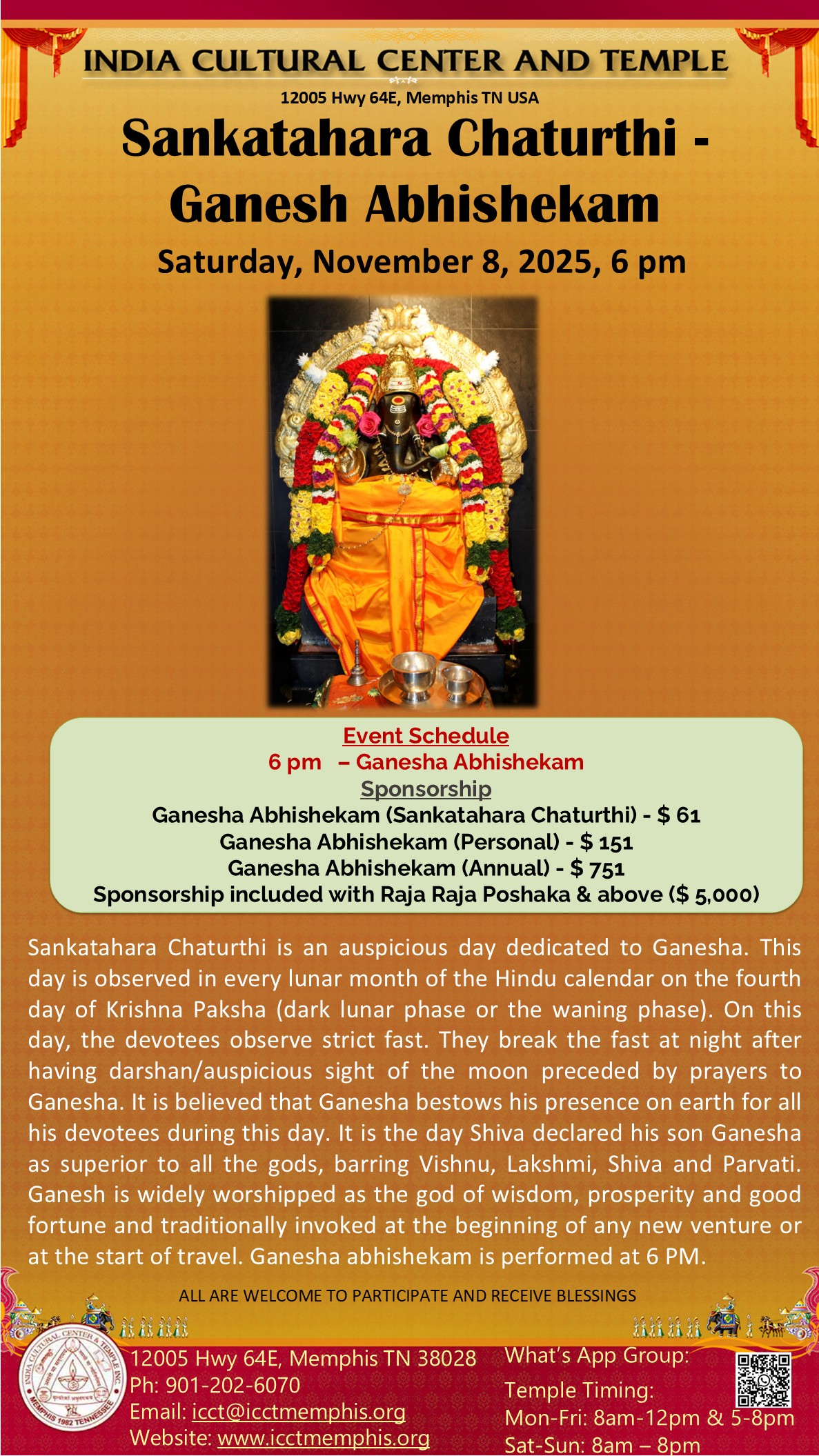 Sankatahara Chaturthi - Ganesh Abhishekam