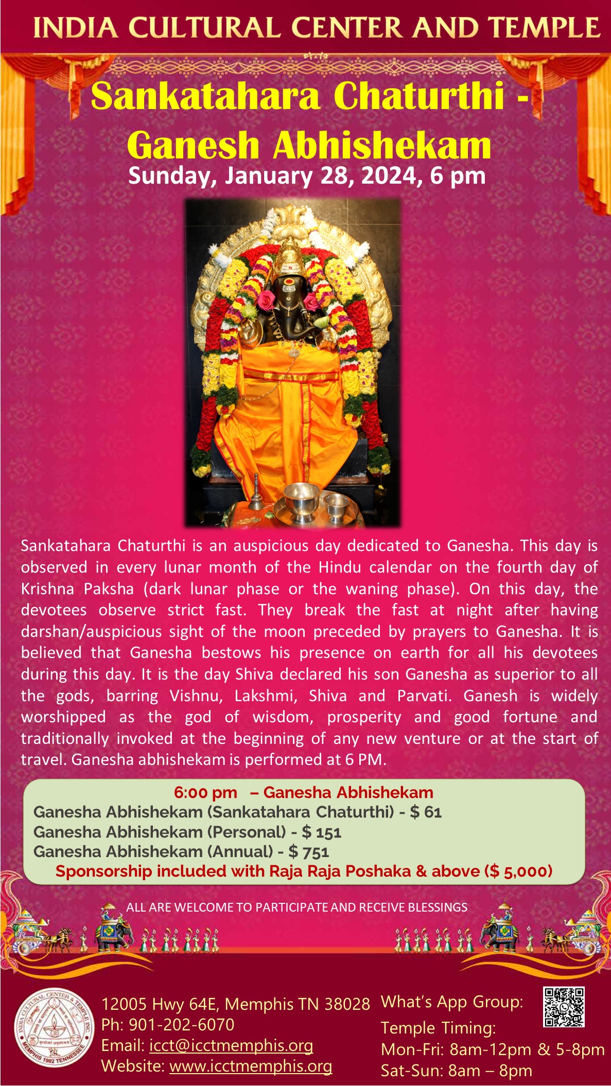 Sankatahara Chaturthi - Ganesh Abhishekam