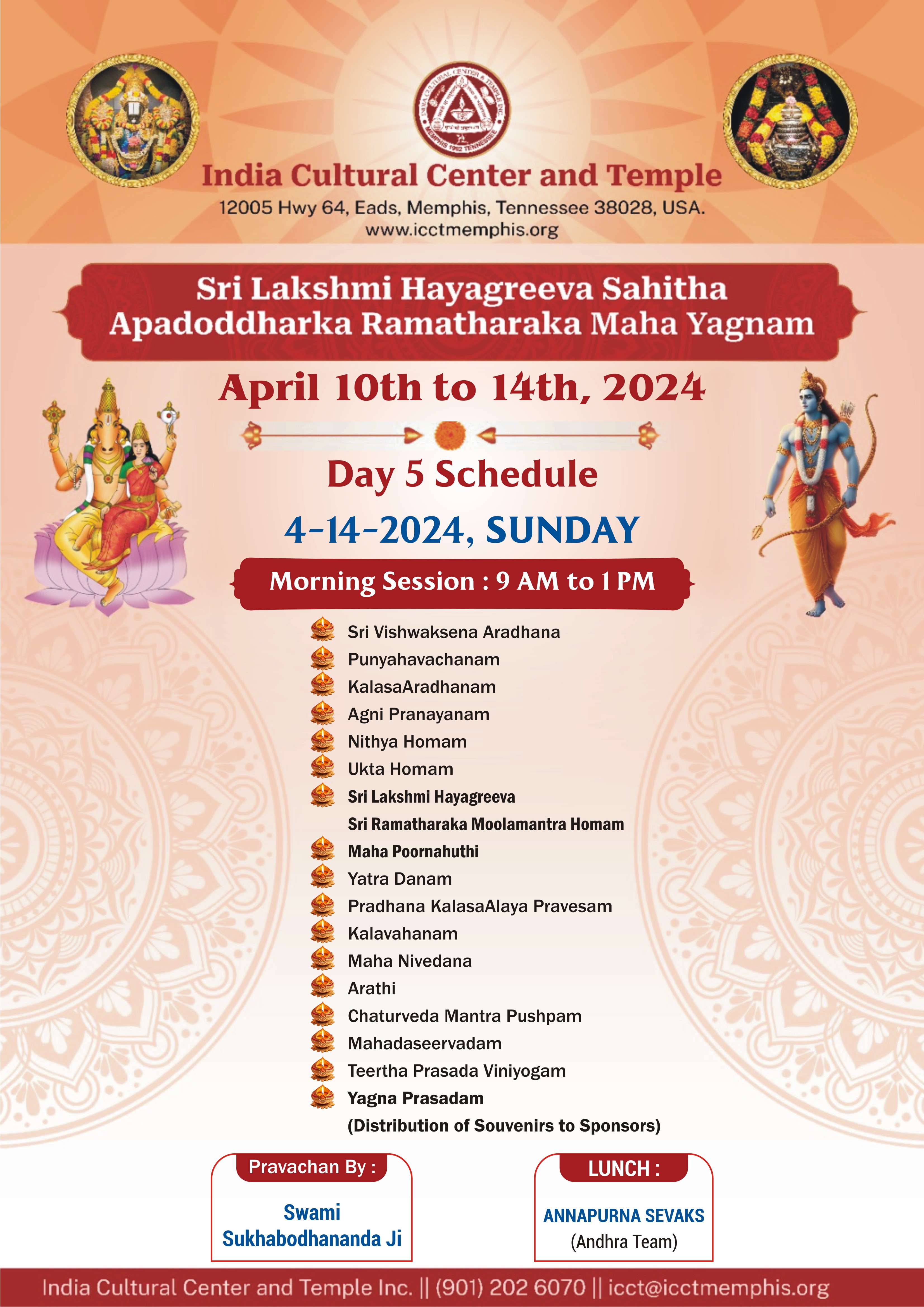 Sri Lakshmi Hayagreeva Sahitha Apadoddharka Ramatharaka Maha Yagnam 2024