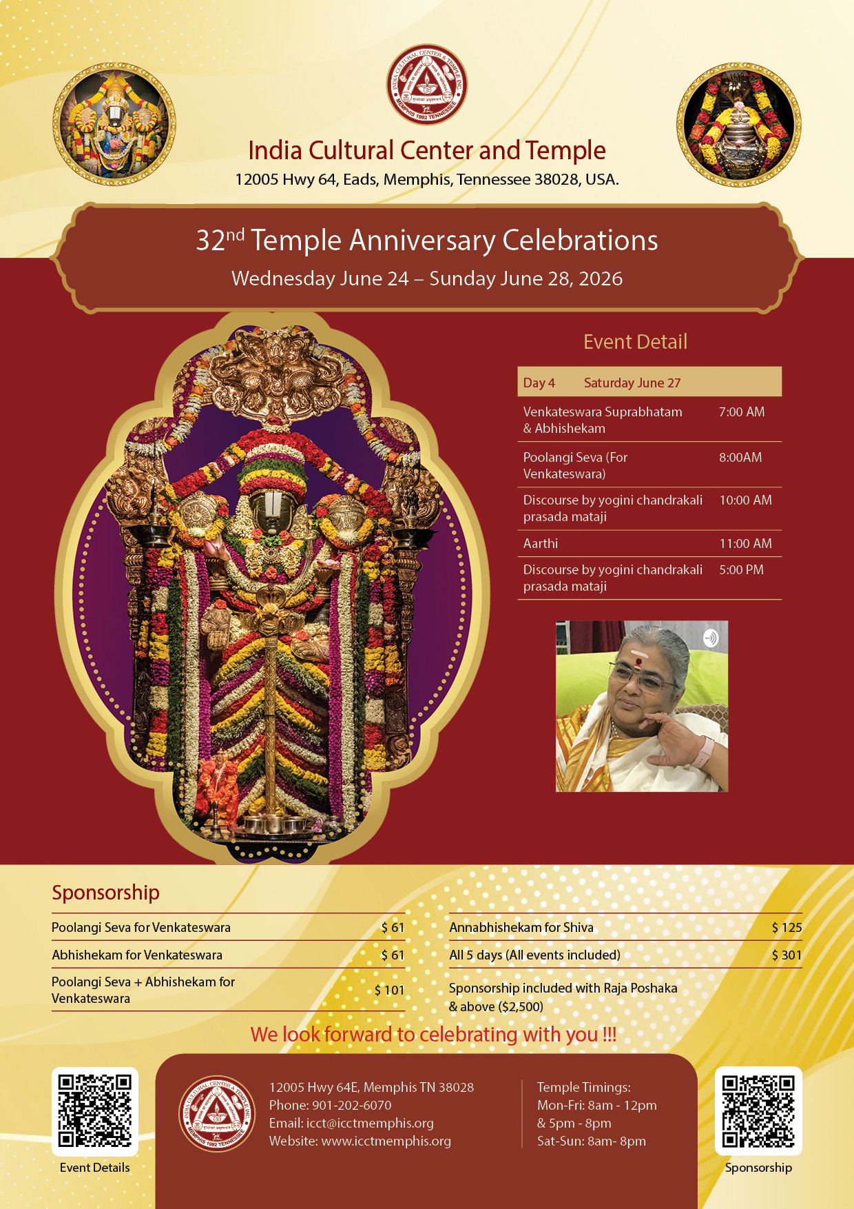 32nd Temple Anniversary Celebrations