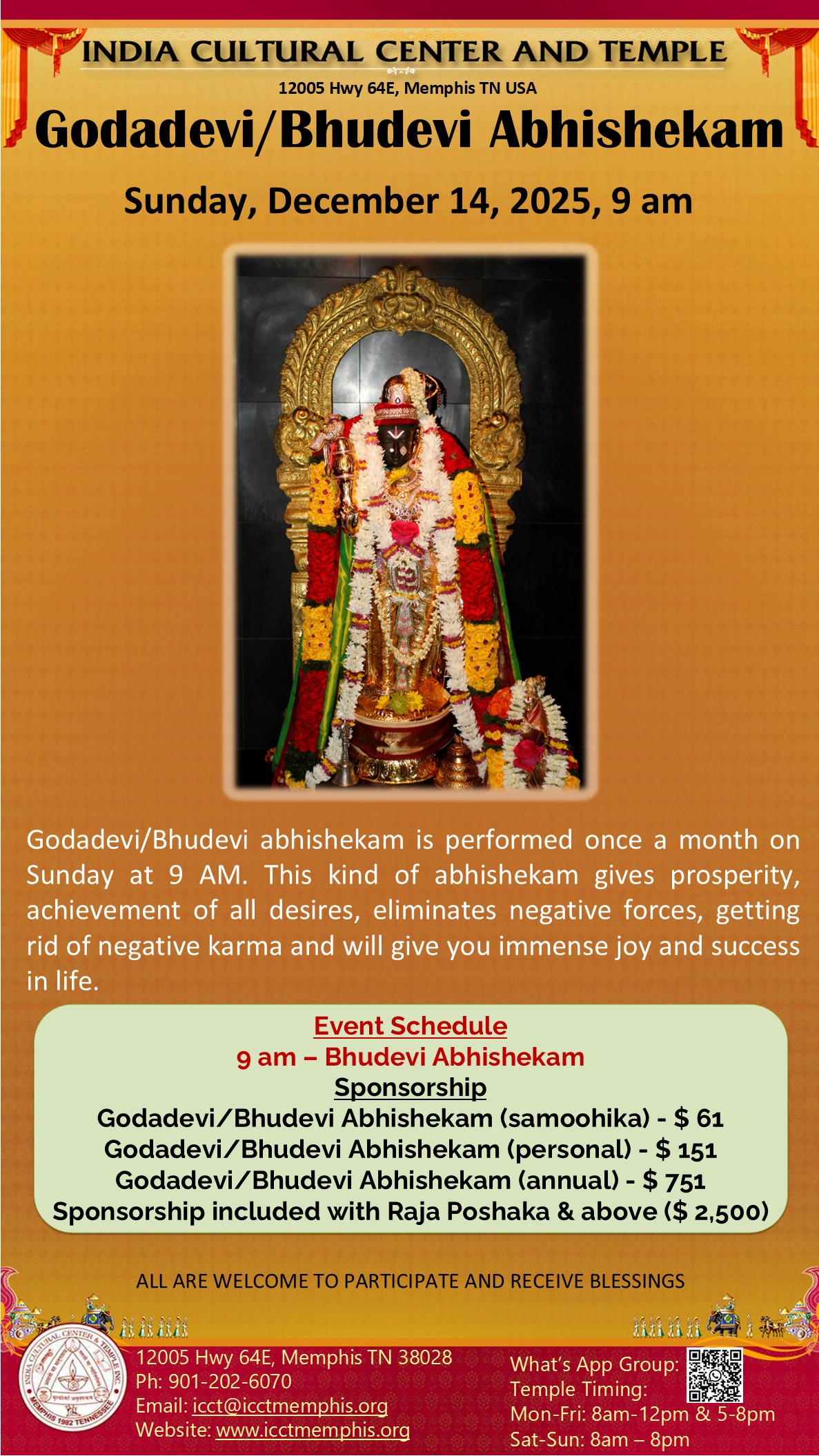 Godadevi/Bhudevi Abhishekam