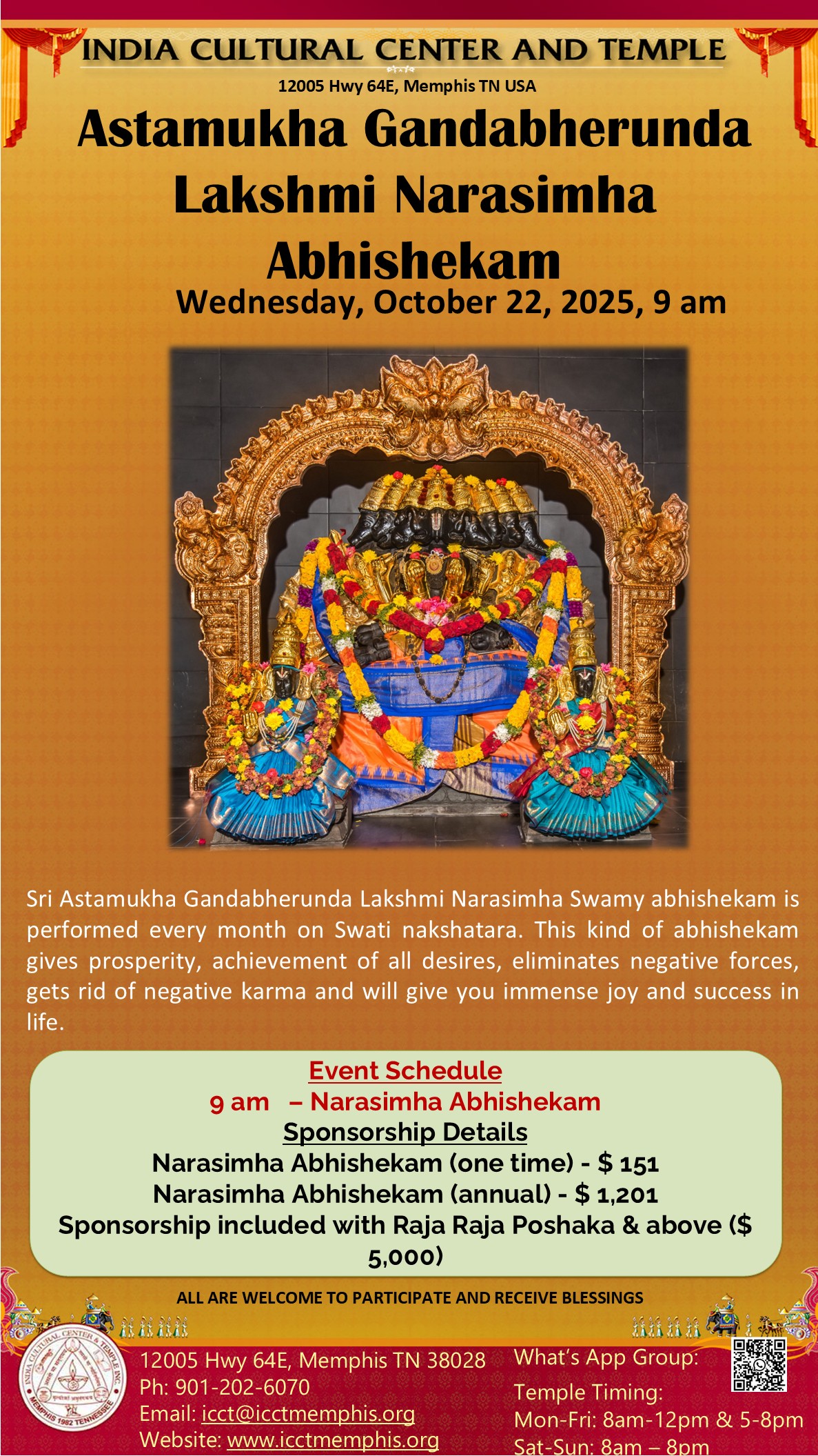 Astamukha Gandabherunda Lakshmi Narasimha Abhishekam