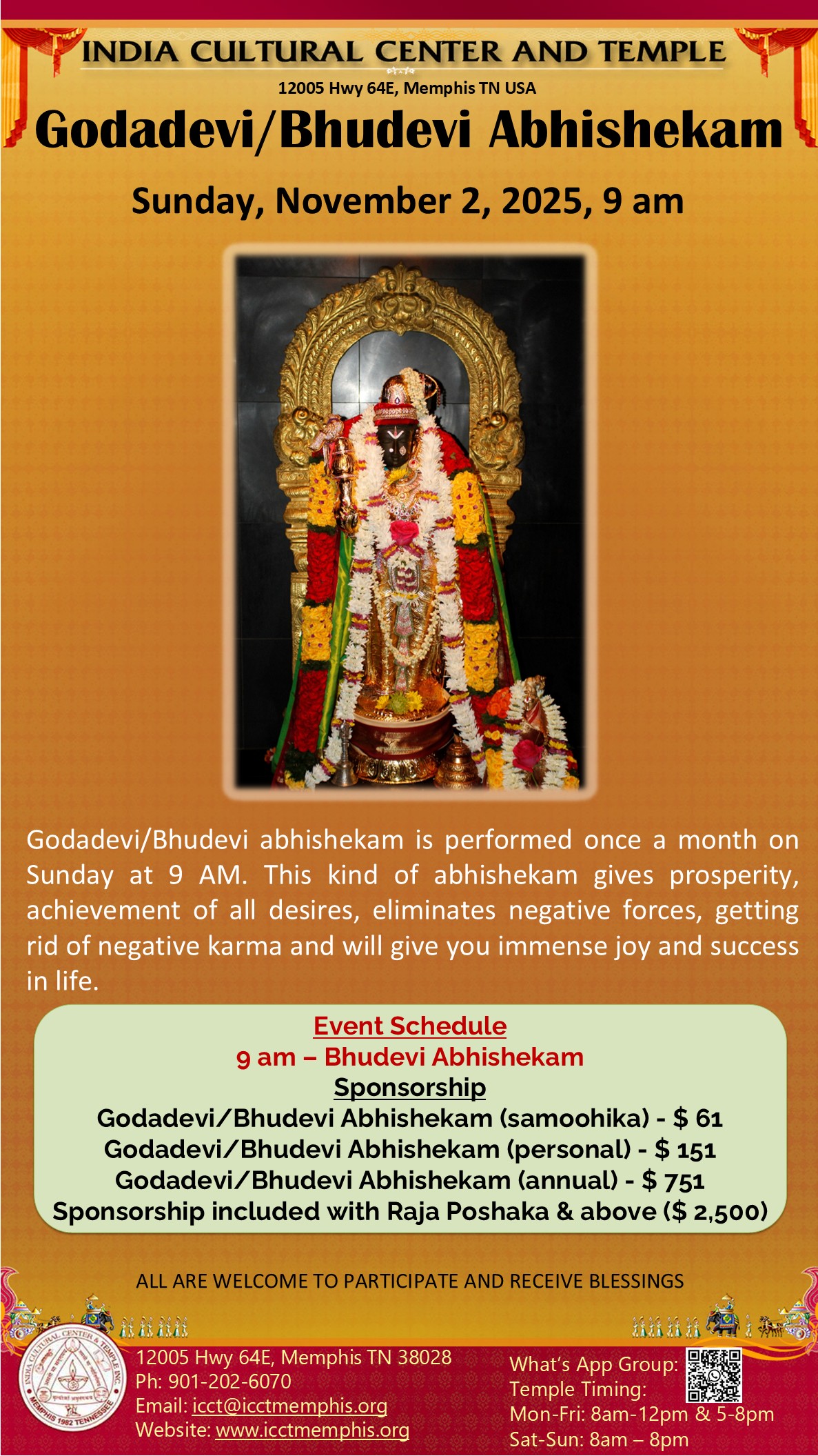 Godadevi/Bhudevi Abhishekam