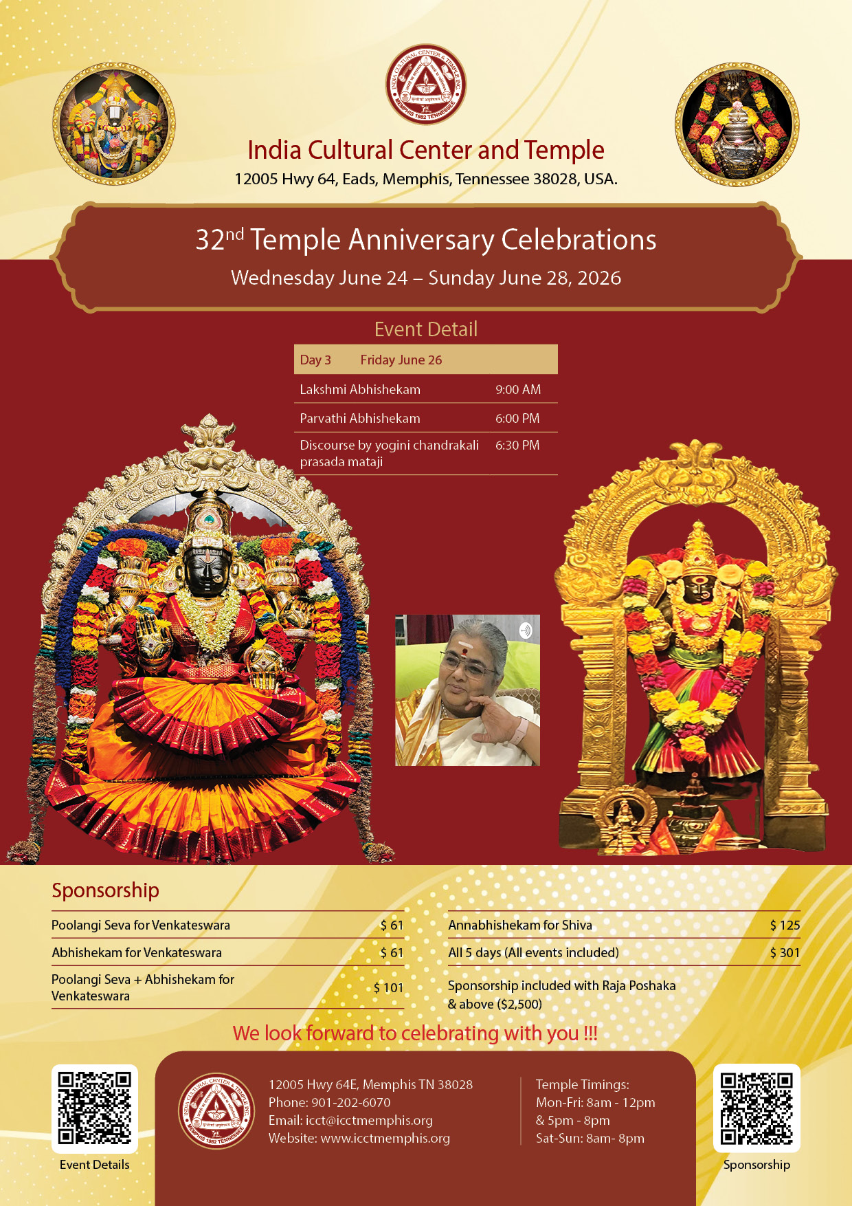 32nd Temple Anniversary Celebrations