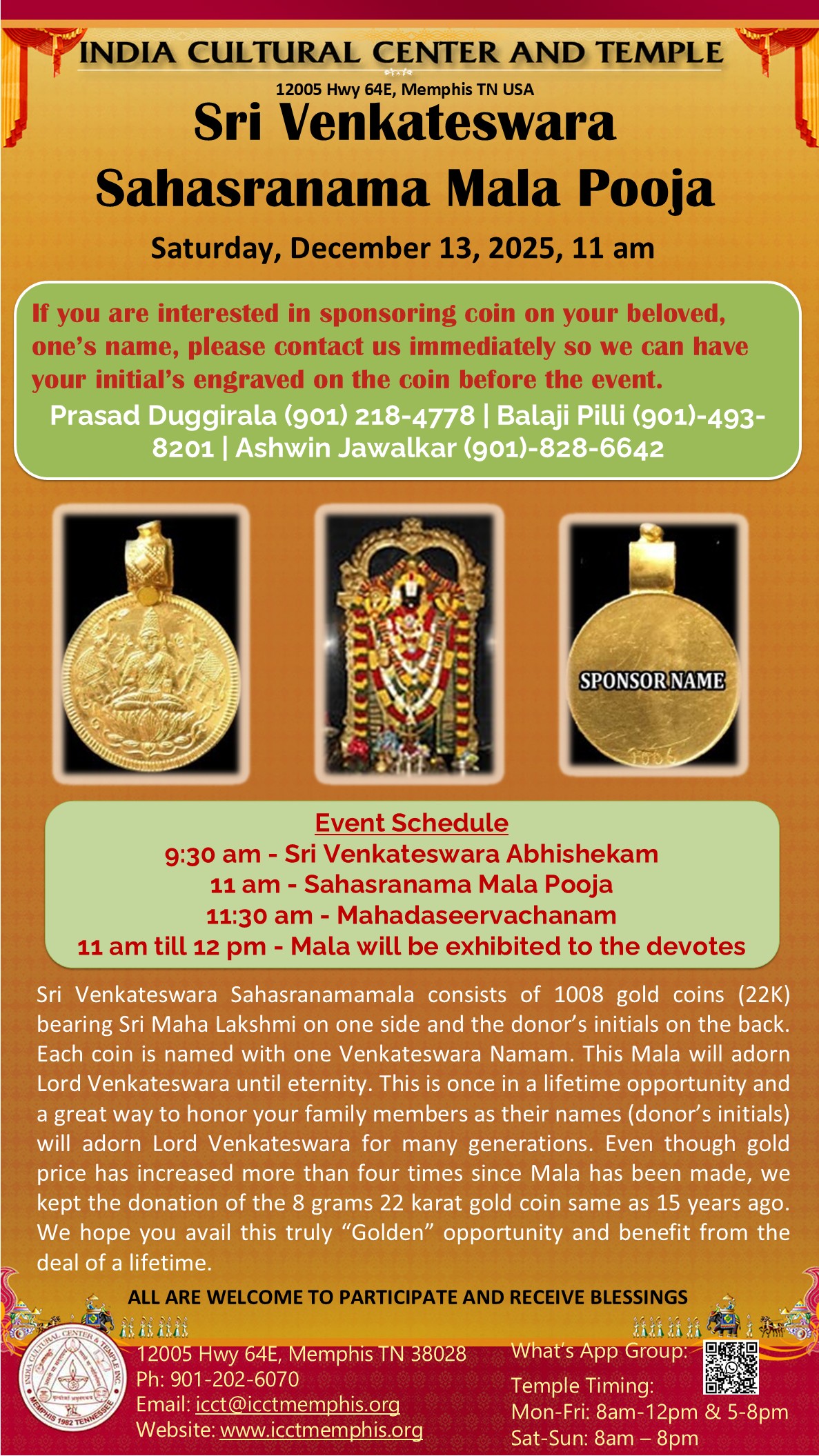 Sri Venkateswara Sahasranama Mala Pooja