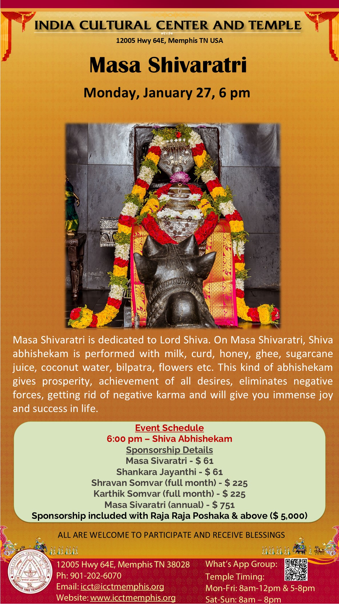 Masa Shivaratri – Shiva Abhishekam