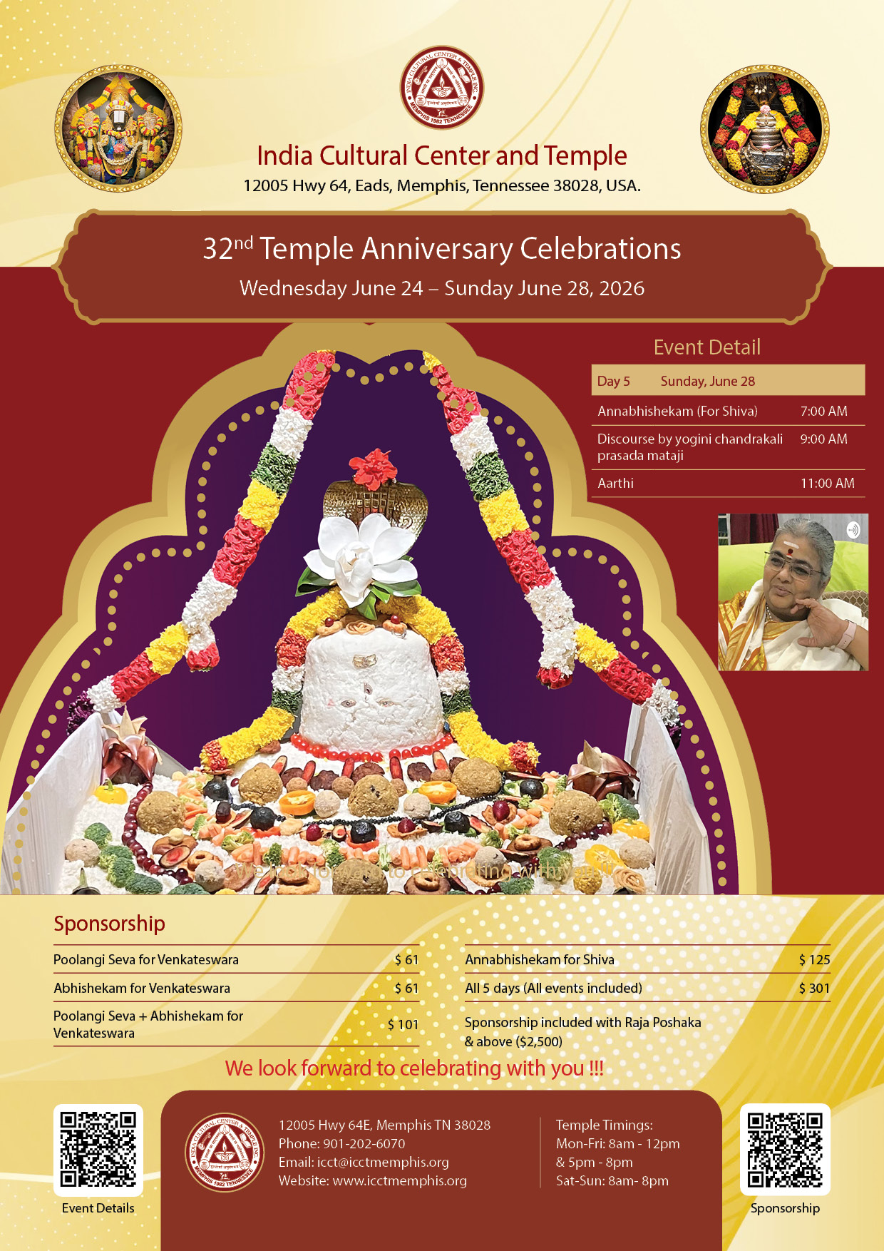 32nd Temple Anniversary Celebrations