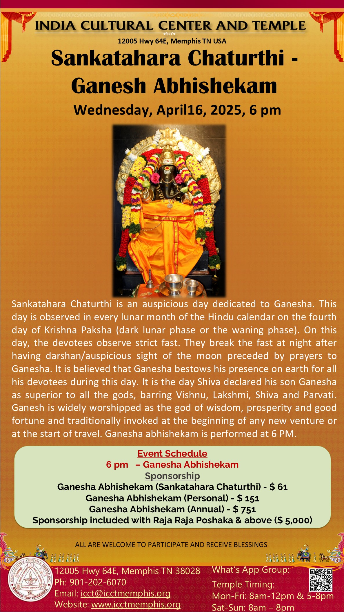 Sankatahara Chaturthi - Ganesh Abhishekam