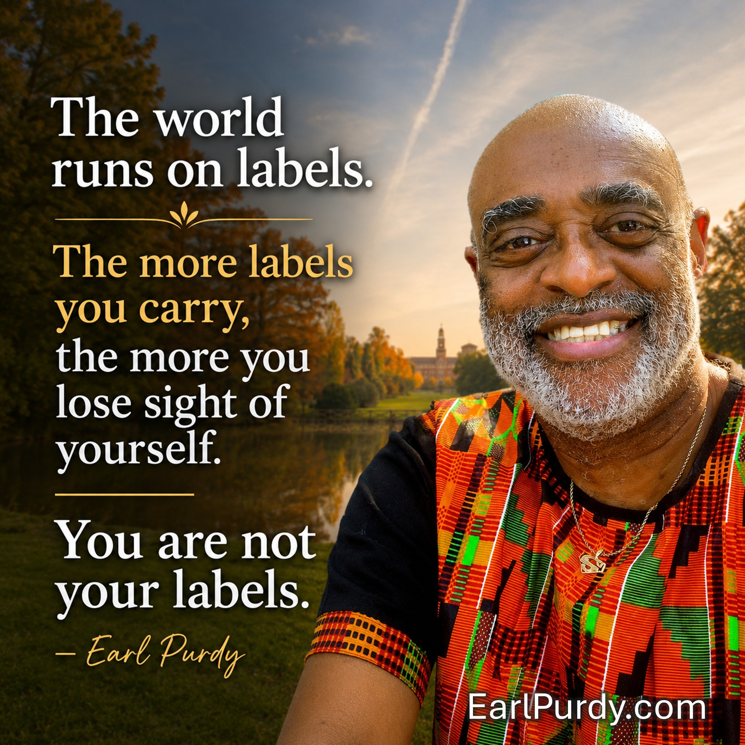 Picture of Earl Purdy with quote.