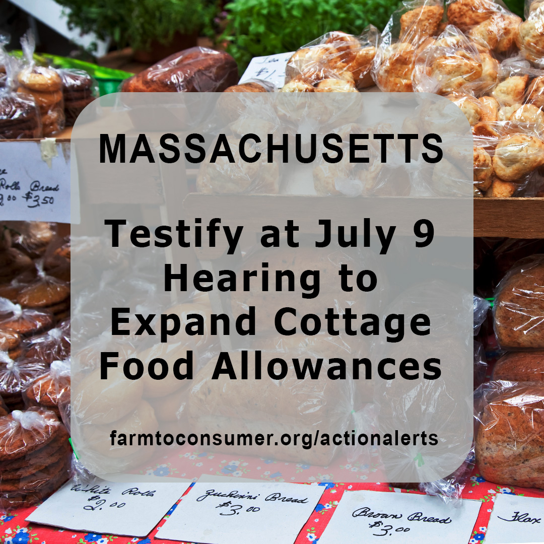 MA Hearing 7/9 on Cottage Foods