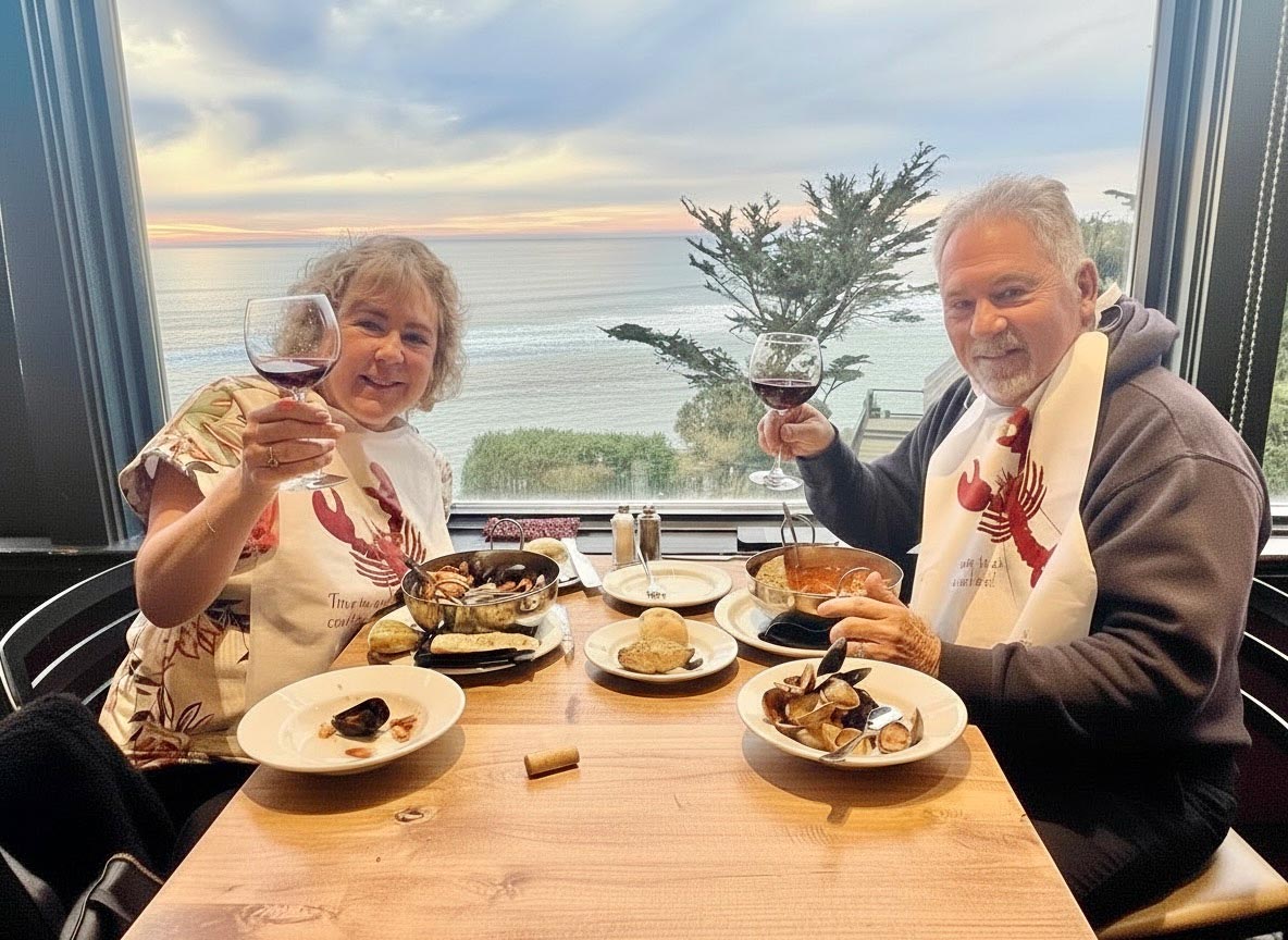 whole cracked Dungeness crab dinner