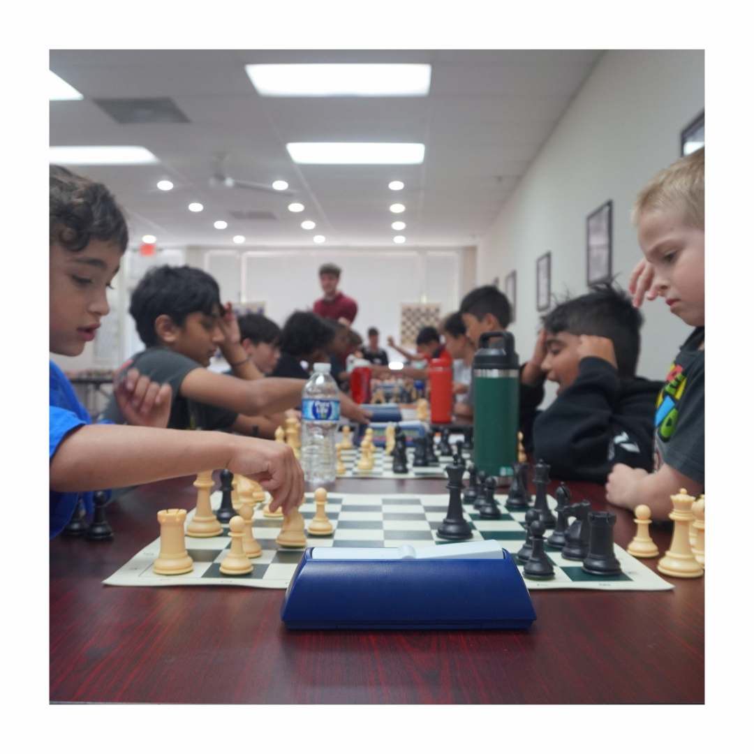 Kids playing Chess at camp