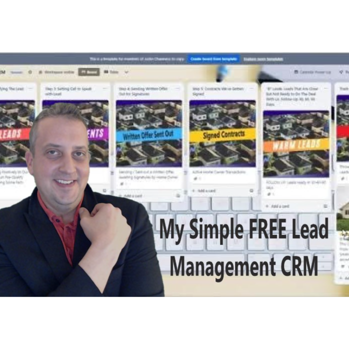 FREE: Justin's 18 Minute Video Training Course + Simple Lead Management CRM for New Real Estate Wholesalers and Investors