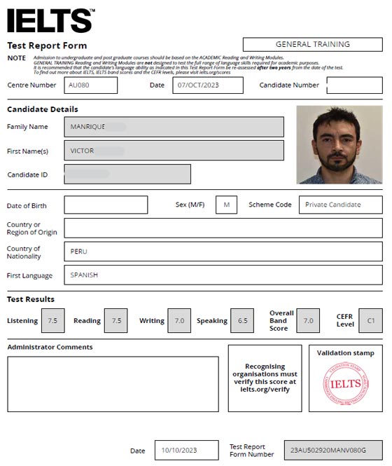 Victor's Success Story: Scoring Band 7 in IELTS with Strategic Online Preparation