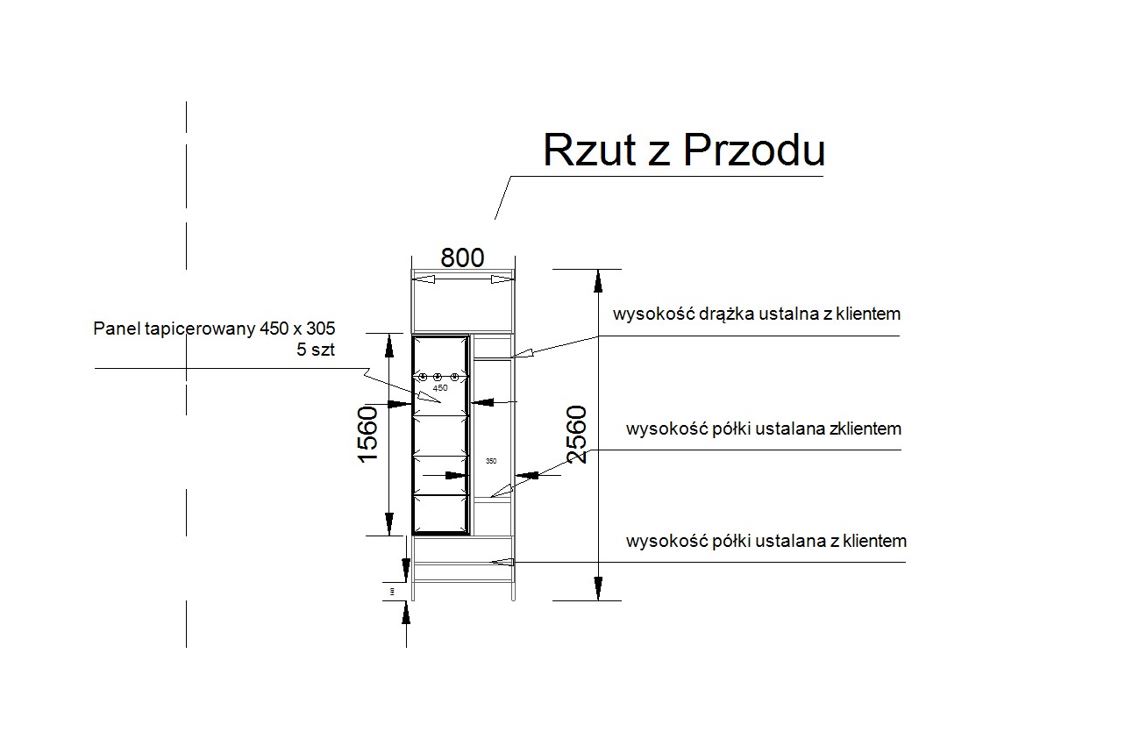 projekt techniczny 1 przedpokój