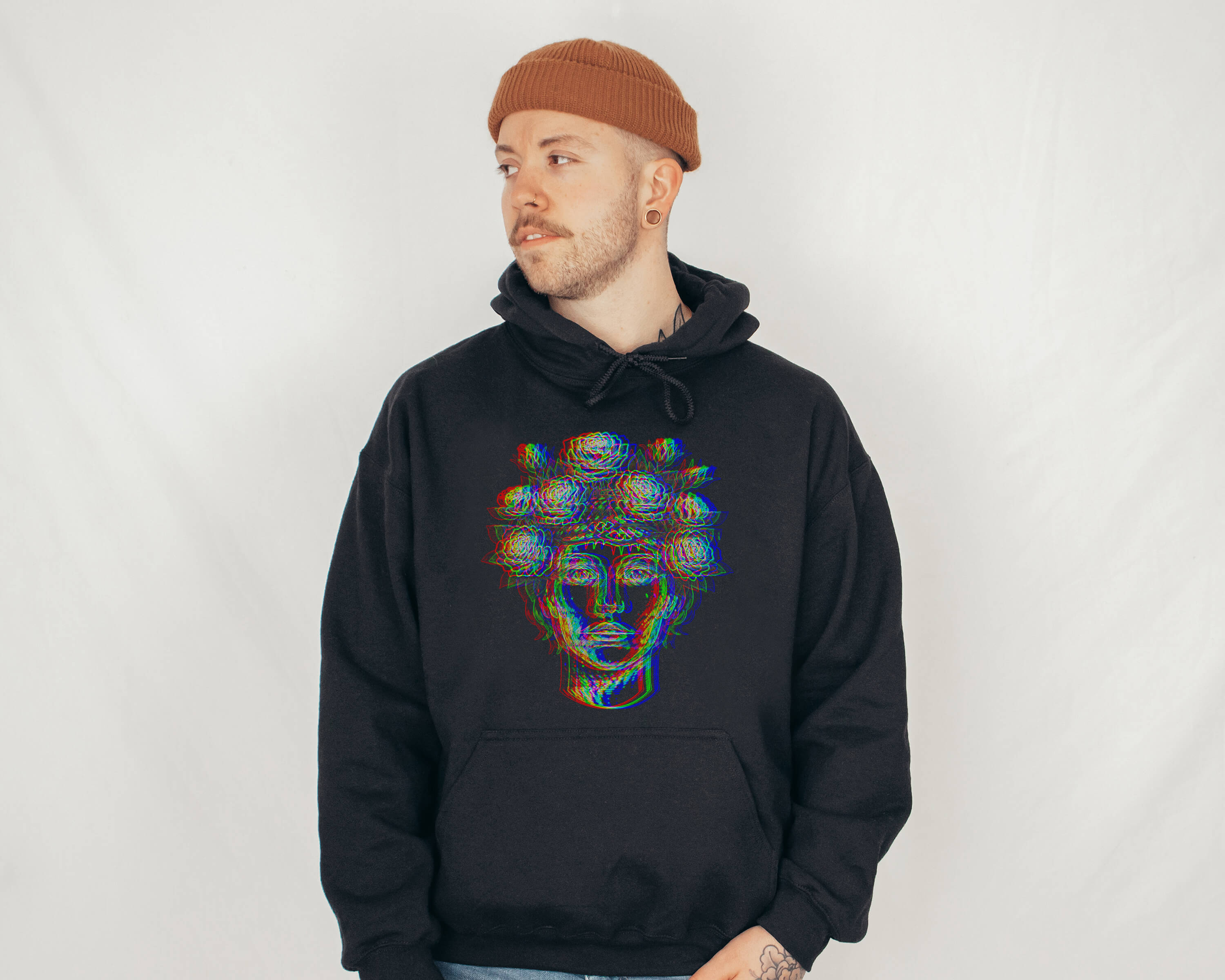 psychedelic floral mind hoodie for festival sunrise sets - Campiness World