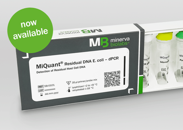 Photo of MiQuant® Residual DNA E. coli – dPCR packaging