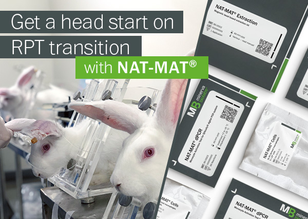 Photo of animal testing and the alternative pyrogen test method NAT-MAT