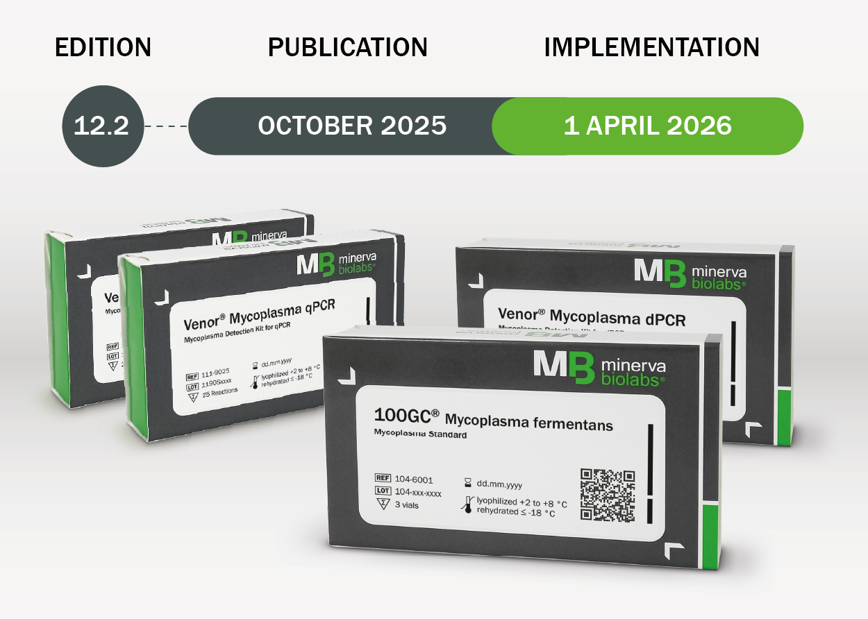 Photo of new EP compliant mycoplasma detection kits and validation standards