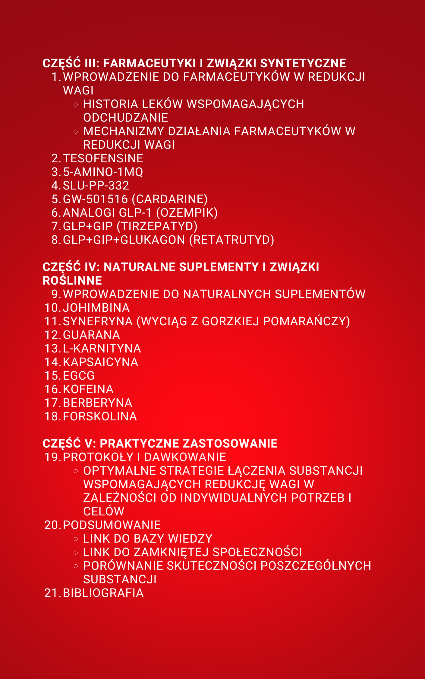 Spis treści "Skuteczna redukcja XXI wieku"