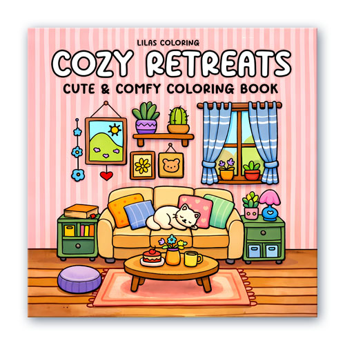 Cozy Retreats Cute & Comfy Coloring Book