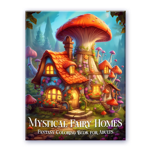 Mystical Fairy Homes Coloring Book for Adults