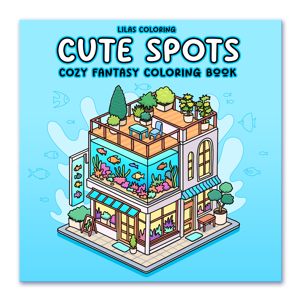 Cute Spots Cozy Fantasy Coloring Book