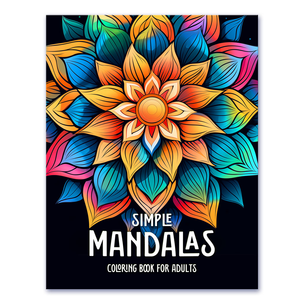 Easy Mandalas Coloring Book for Adults