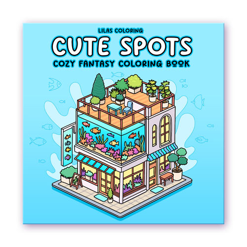 Cute Spots Cozy Fantasy Coloring Book