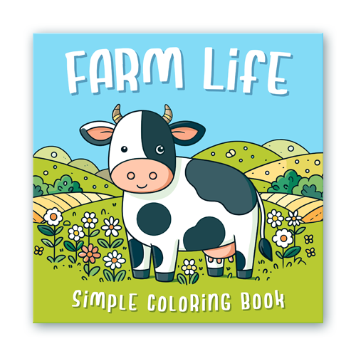 Farm Life Simple Coloring Book