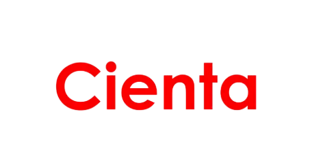 Official Cienta logo – Eco-friendly strawberry-scented children's footwear represented by Moda Vostra, B2B sales agency for the Benelux region.
