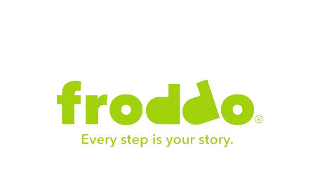 Official Froddo logo – Sustainable and chrome-free leather children's footwear represented by Moda Vostra, B2B sales agency for the Benelux region.