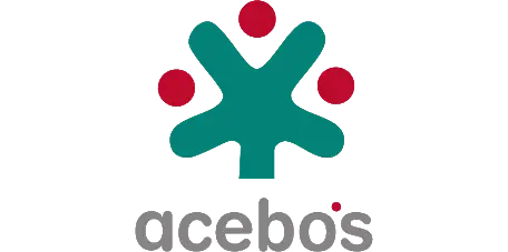 Official Acebos logo – High-quality Spanish children's footwear represented by Moda Vostra, B2B sales agency for the Benelux region.
