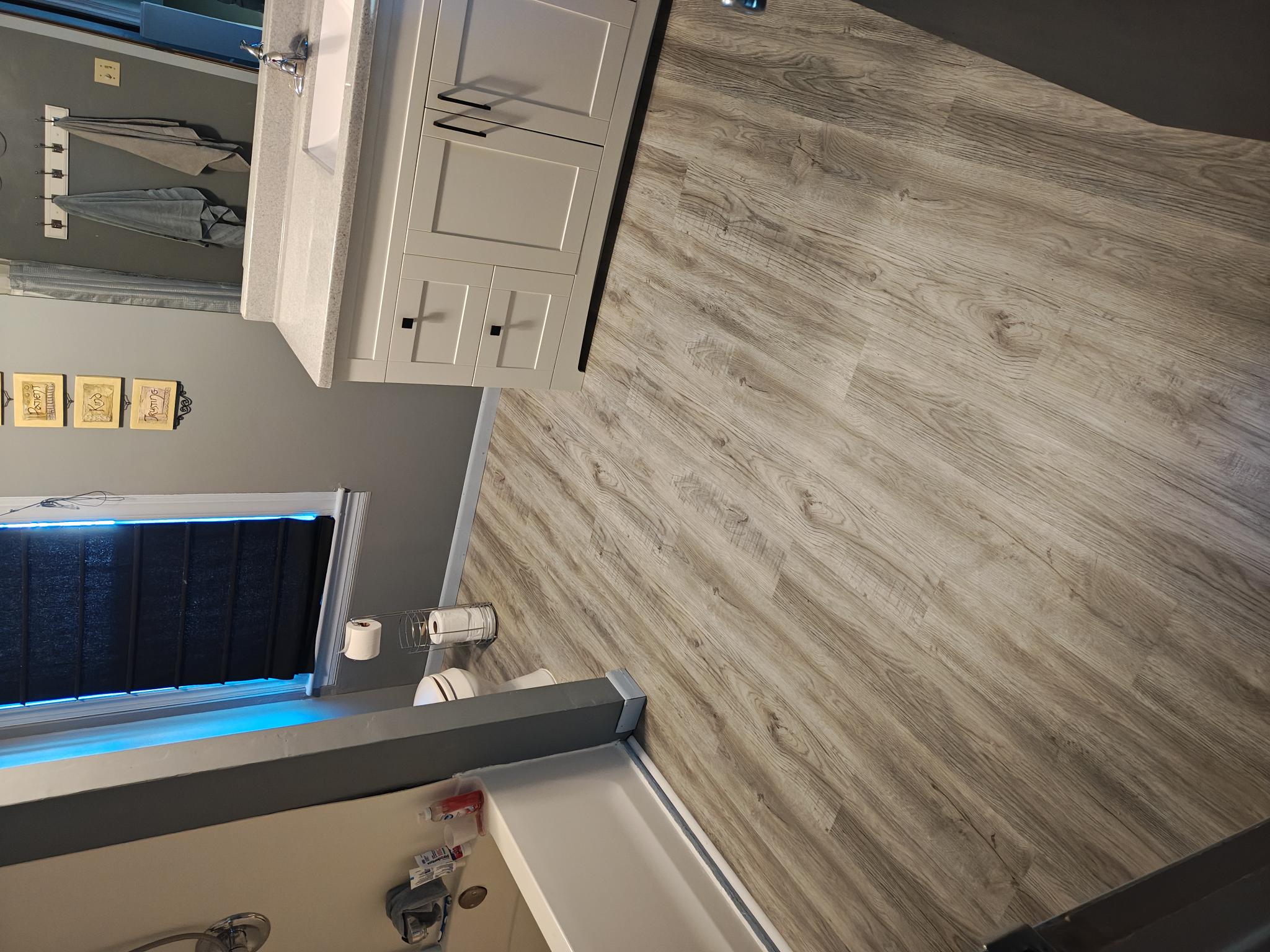 Bathroom Floor and Vanity