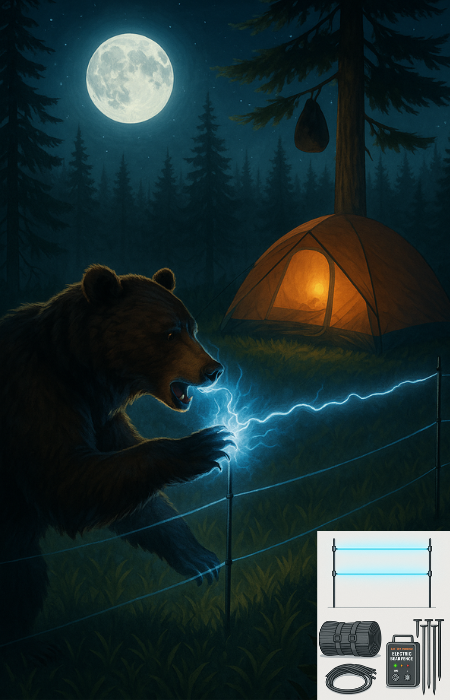 CES mobile electric fence system for portable perimeter protection